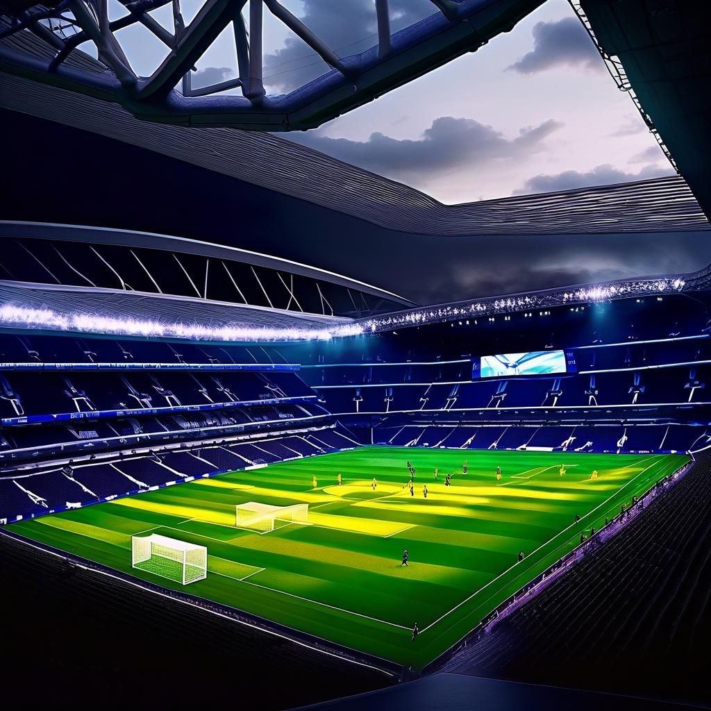 Tottenham Hotspur Stadium Pitch-Side: Digital Matte Painting