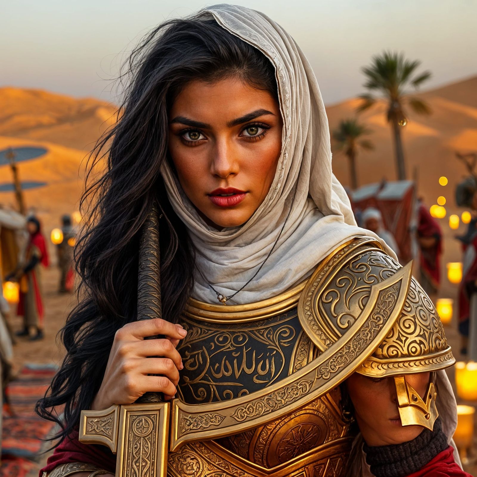 Beautiful female Bedouin warrior.