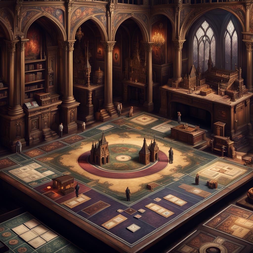 Gothic Clue Board Game: Epic Cinematic Art