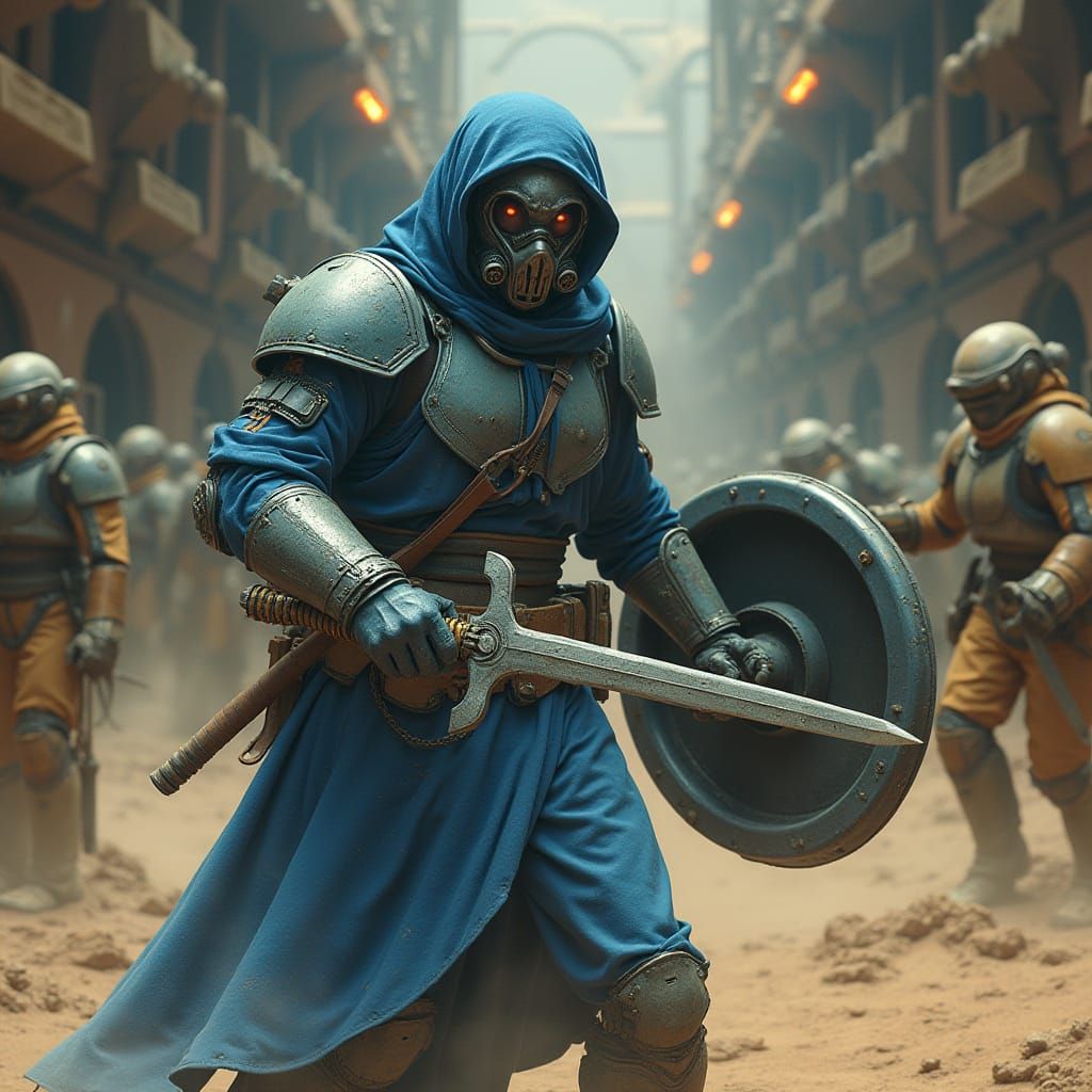 Tuareg Warrior Battles Robots in Colonial Transport Engine R...