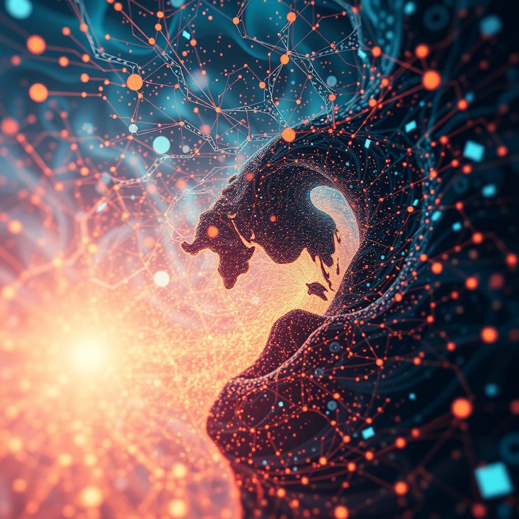 Hyperdetailed Surrealism: Swirling Data Visualization