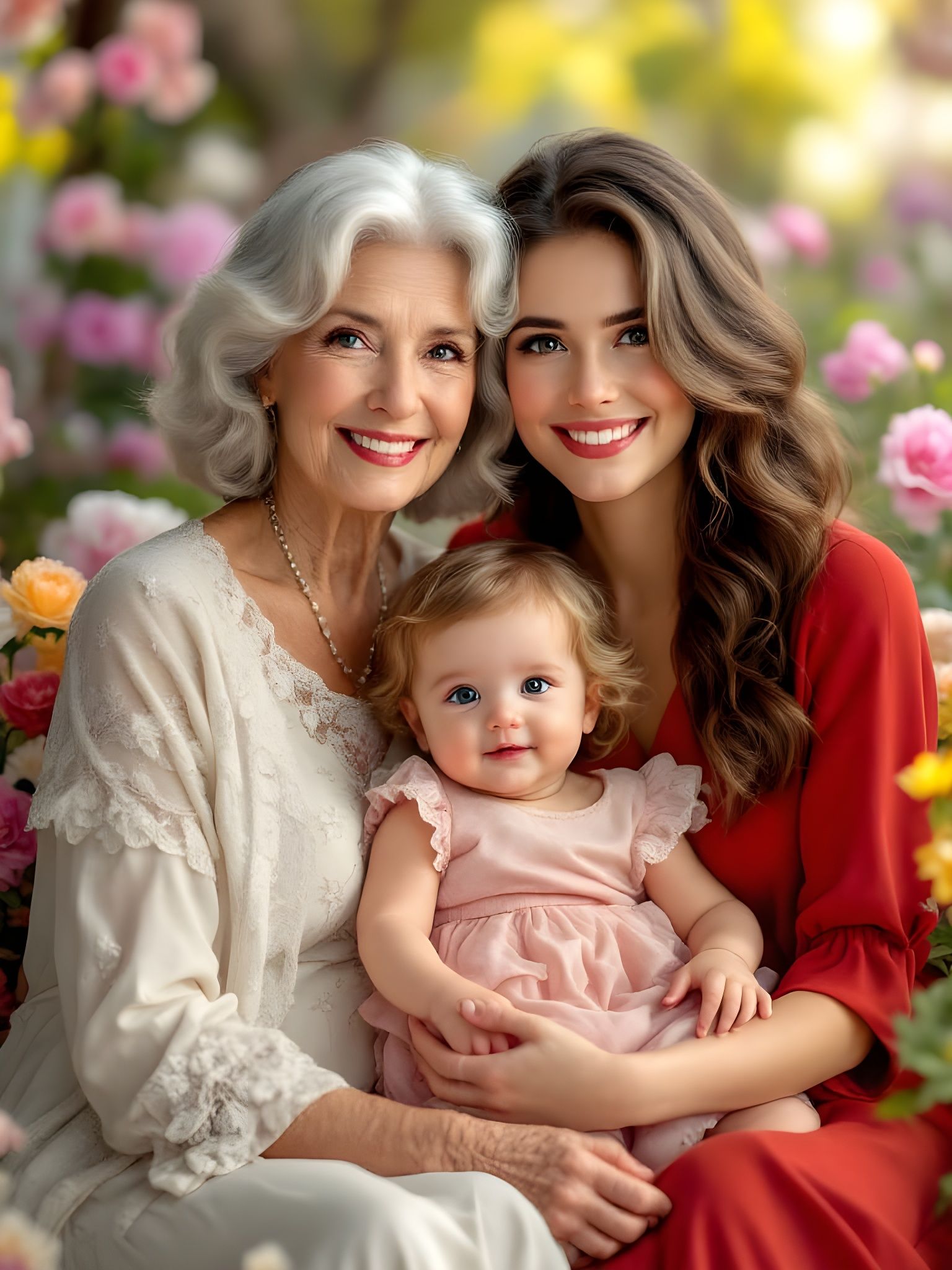 Motherly Love: A Heartwarming Generational Portrait