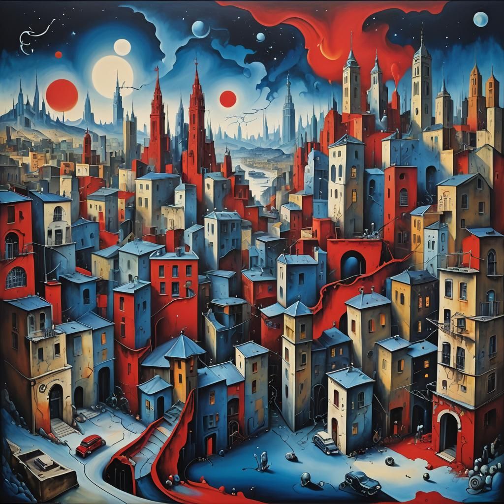 Ethereal Graffiti Mural: Celestial Urban Fusion