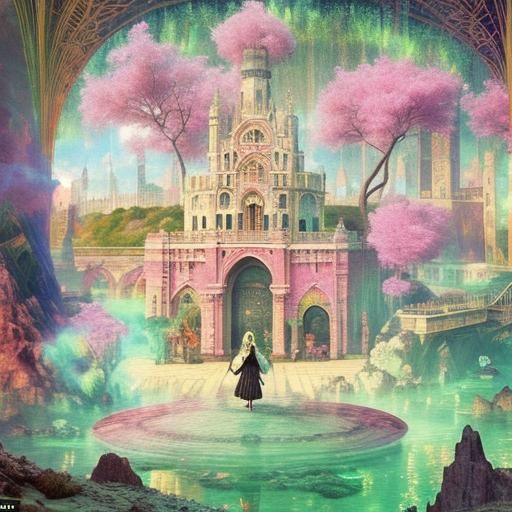 Surreal Renaissance: A Glamorous CGI Masterpiece