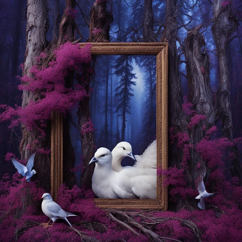 Surreal Cyberpunk Scene with Veins and Ruins