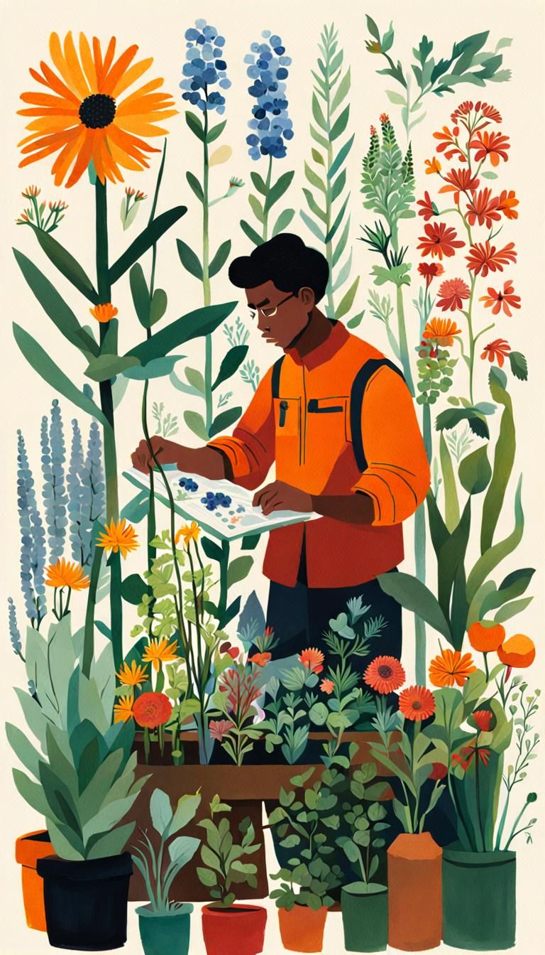 Botanist Creates Herbarium in Gouache Style
