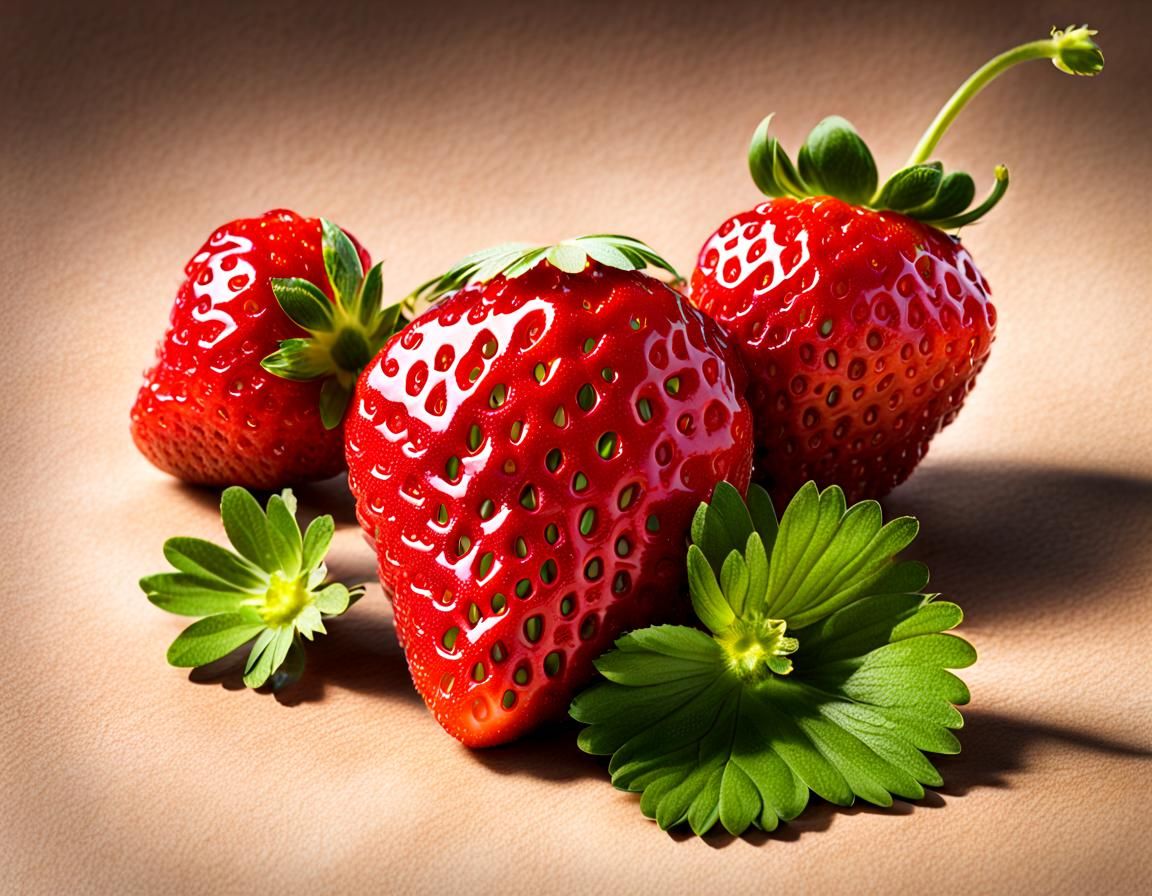 Perfect Ripe Strawberry Generated by AI