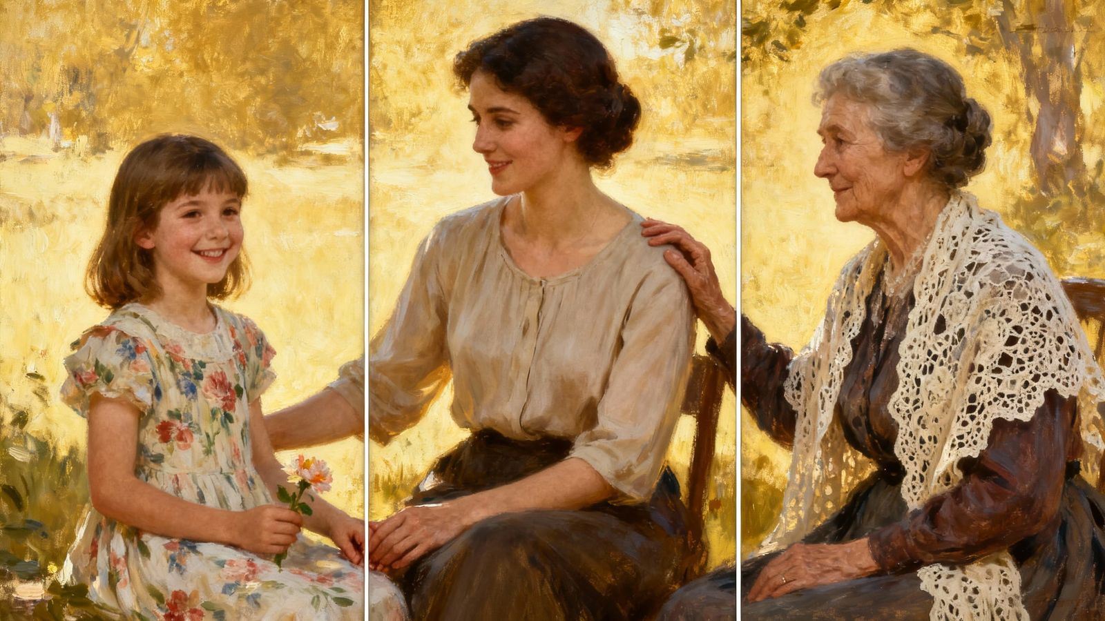 Generations of Western Women: Girl, Mother, Grandmother