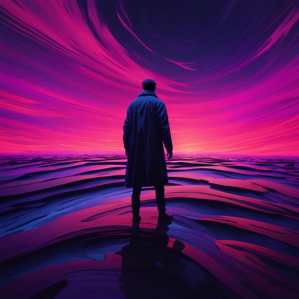 Eerie Sound Waves Emanate in a Digital Landscape