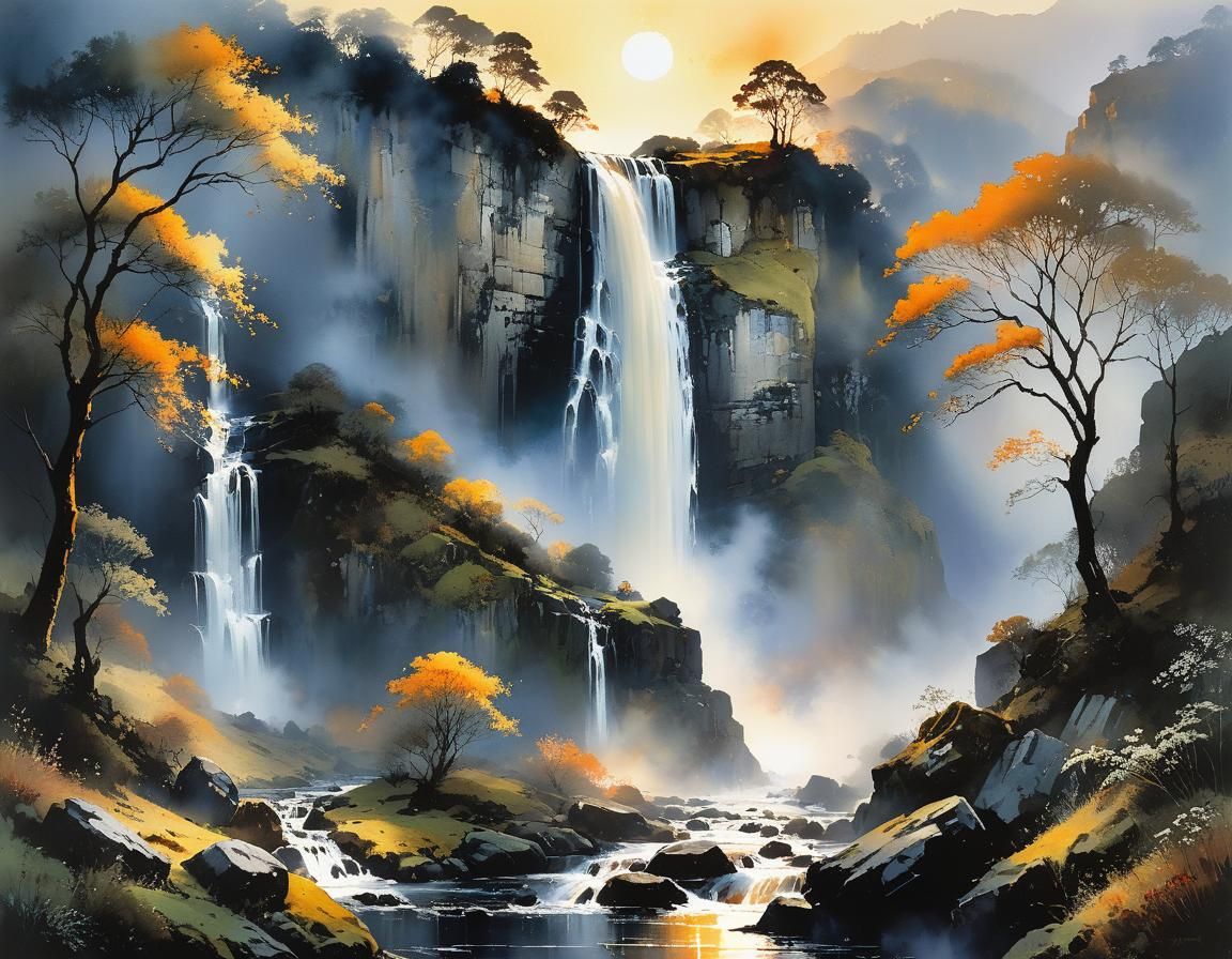 Romantic Landscape Painting in Impressive Detail
