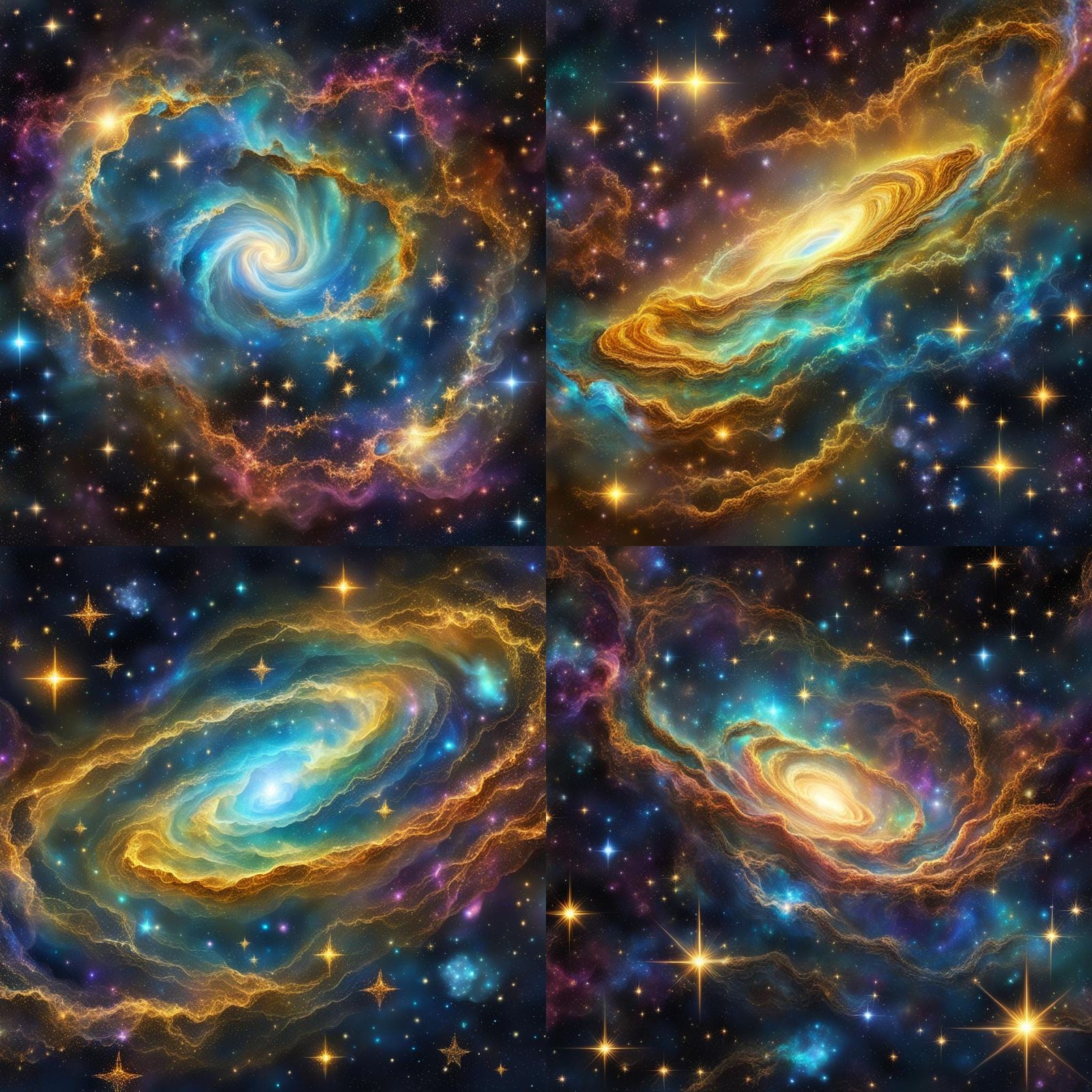 Golden Stars in a Holographic Nebula Galaxy