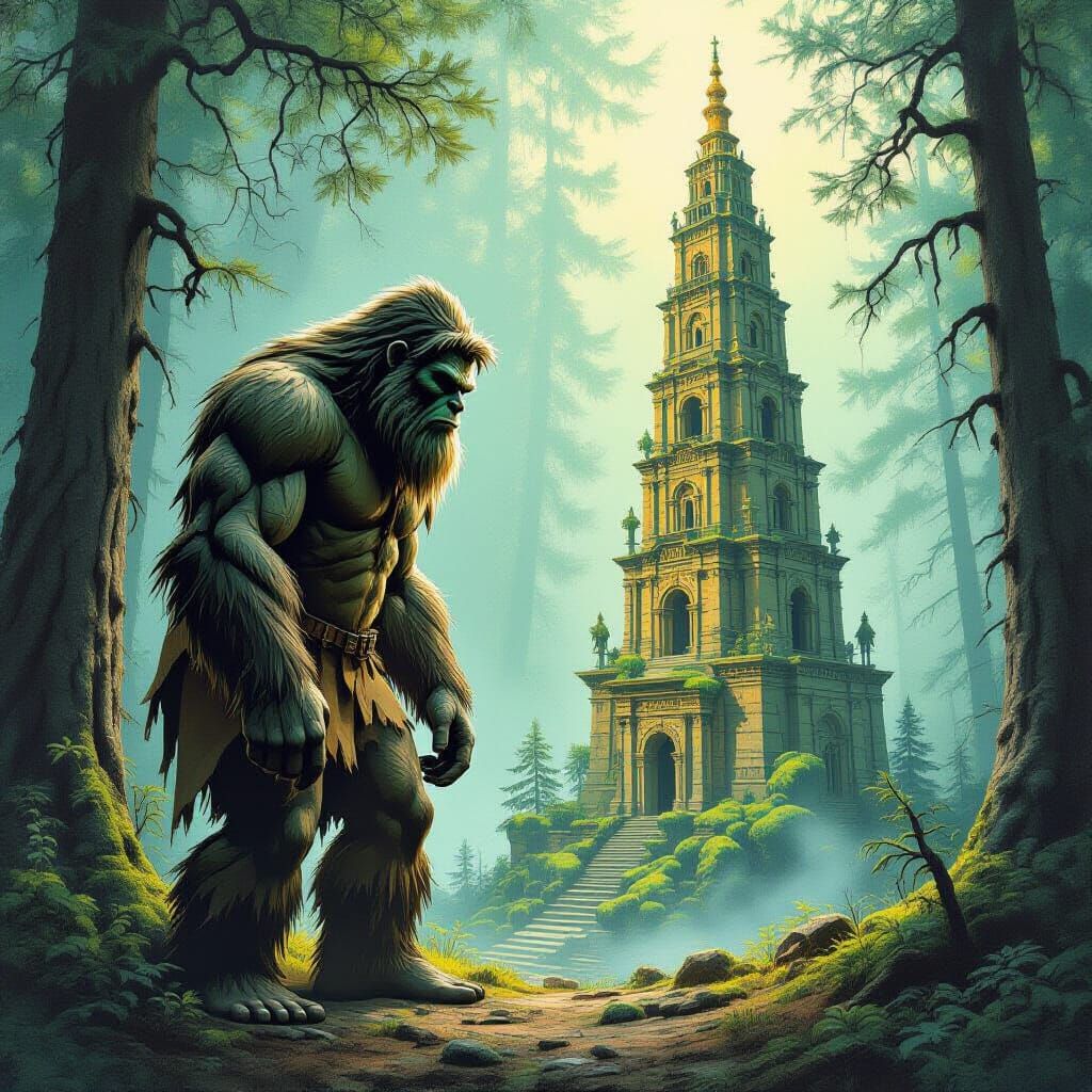 Bigfoot and the Tower of Babel: Vintage Travel Art