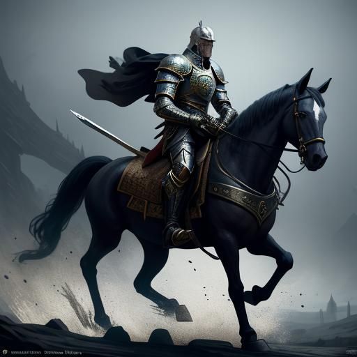 Joe Biden as Medieval Knight on Horse