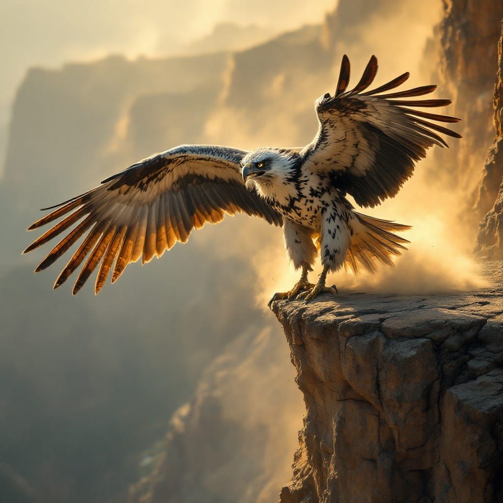 Majestic Harpy Eagle in Golden Light