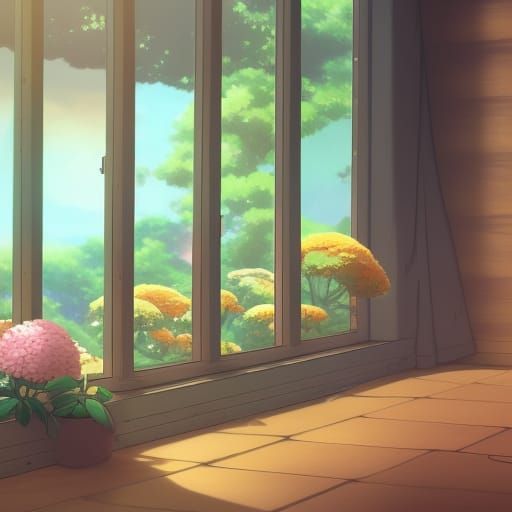 Flowers in Box, Studio Ghibli Style
