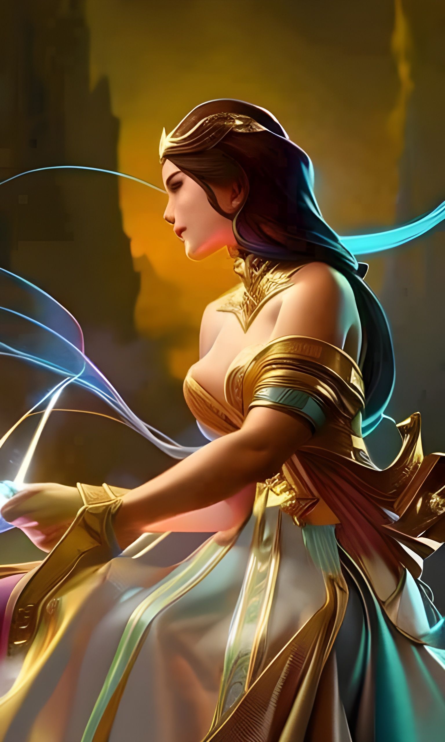 Yarn Portrait in Digital Art Style