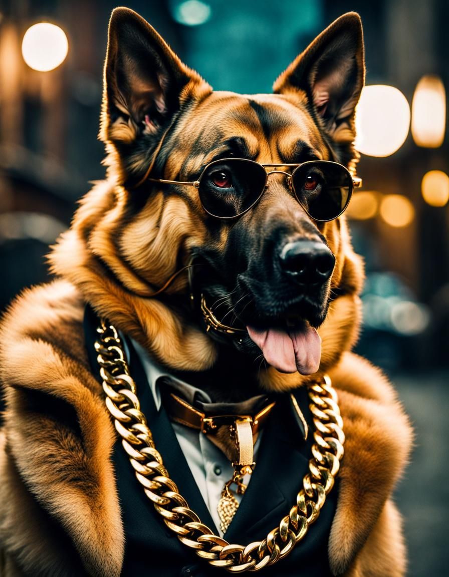 Mob Boss German Shepherd in Epic Style