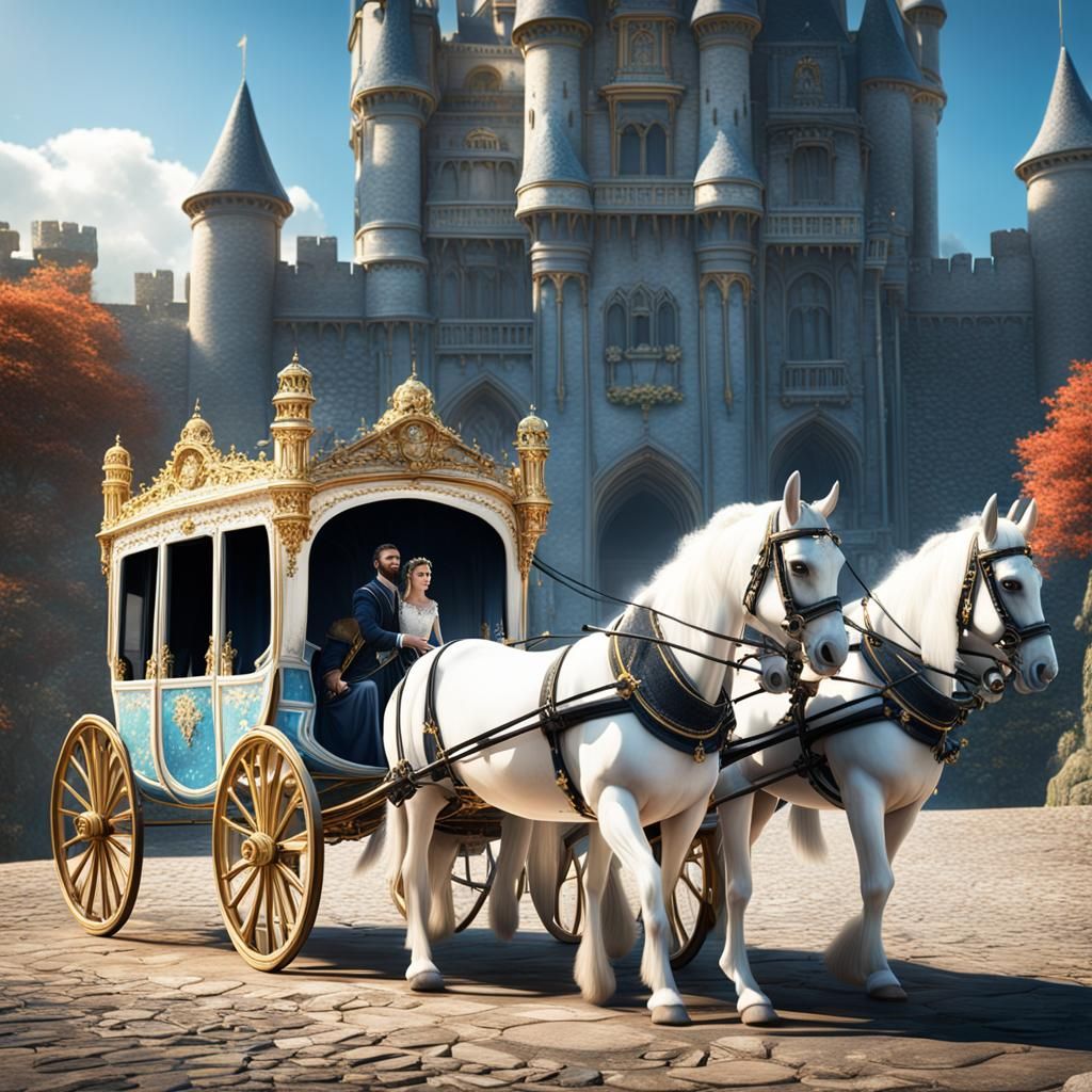 Bride on Royal Carriage: Fantasy Concept Art