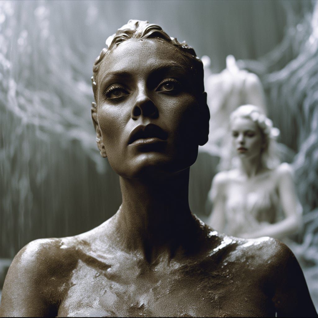 Neo-Expressionist Portrait of Anita Ekberg with a Goblin in ...