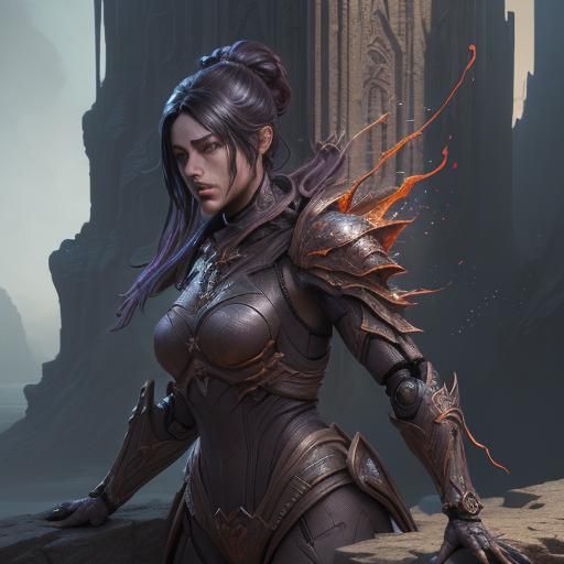 Detailed Action Figure Matte Painting