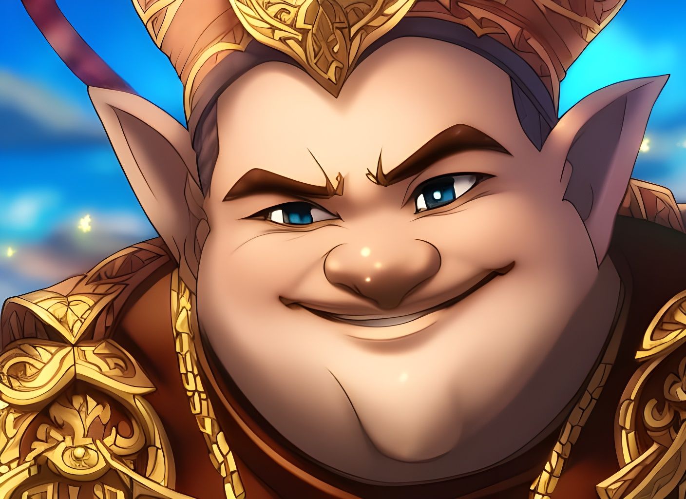 Fantasy Elf-Eared Man Closeup