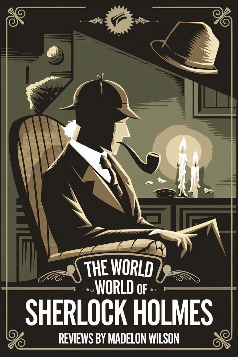 Sherlock Holmes Book Cover Art in Vintage Style