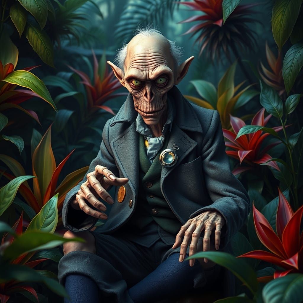 Uncle Scrooge in Hyperrealistic Splash Art