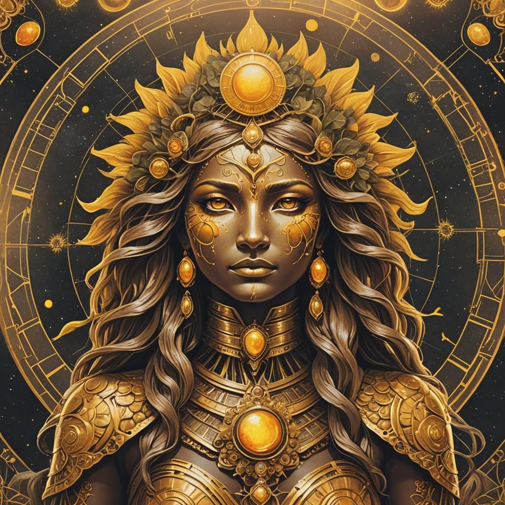 Leo Woman Solar Plexus Chakra Art