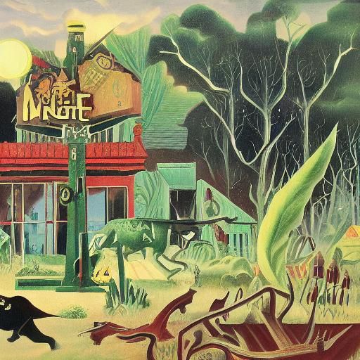 Vampire Gunslinger in Naive Art Style