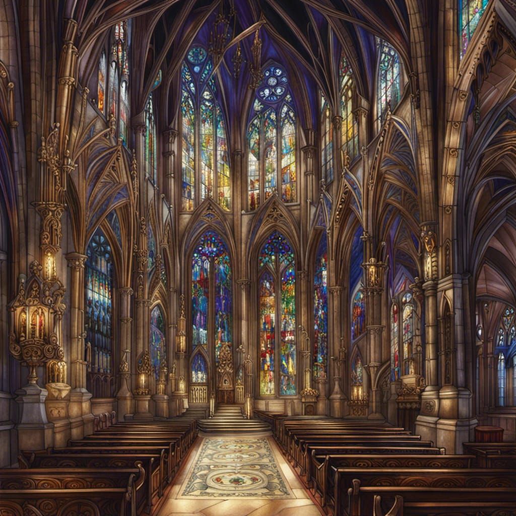 Elaborate Architecture of Gothic Church