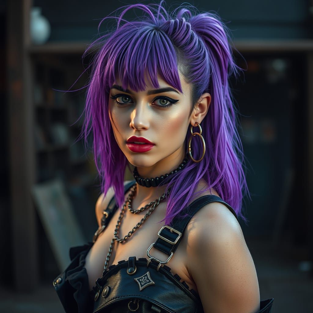 ((Photorealistic:2)) BEAUTIFUL 🫦 sophisticated grungepunk H...