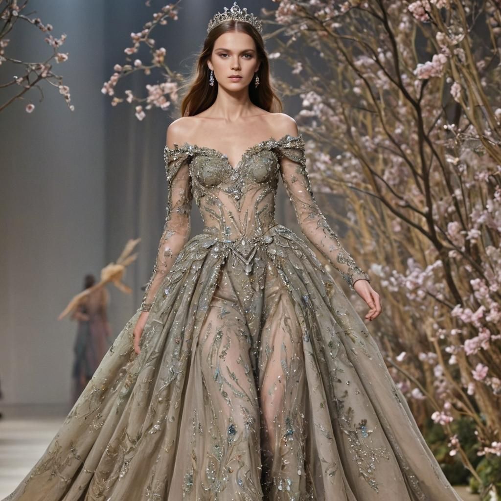 Dreamlike Fairytale Queen in Rich Fabrics