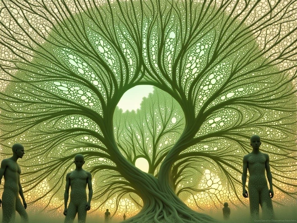 Stunning Backlit Portrait in Abstract 3D Style