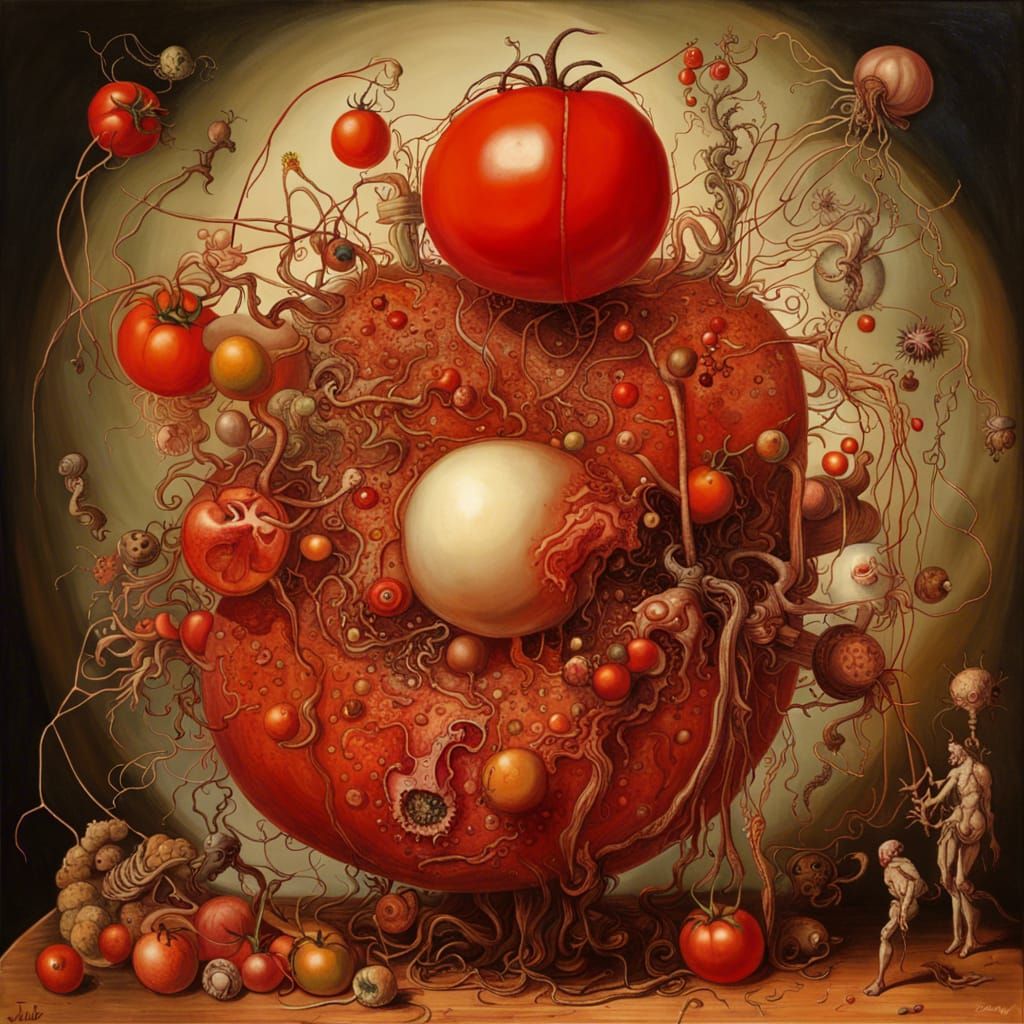 Tomato Logic CPU: A Bizarre Digital Painting