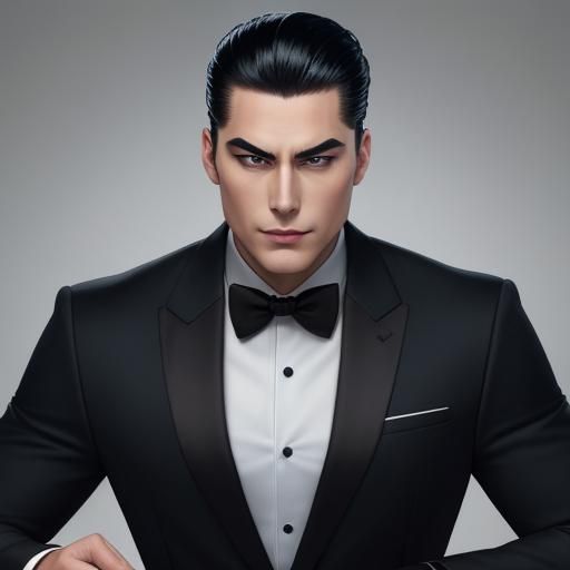 Handsome Man in Suit at Mafia Banquet