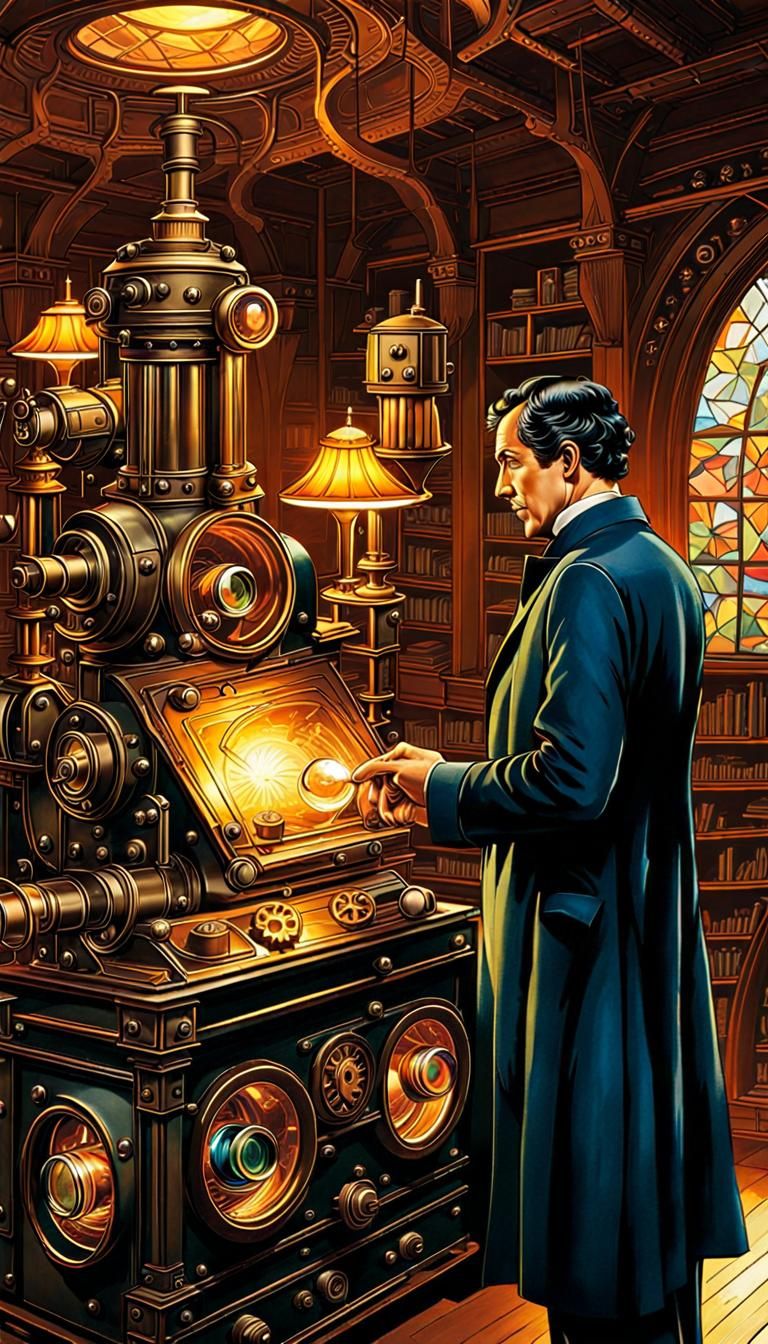 Sherlock Holmes and the Intricate Machine: Digital Art