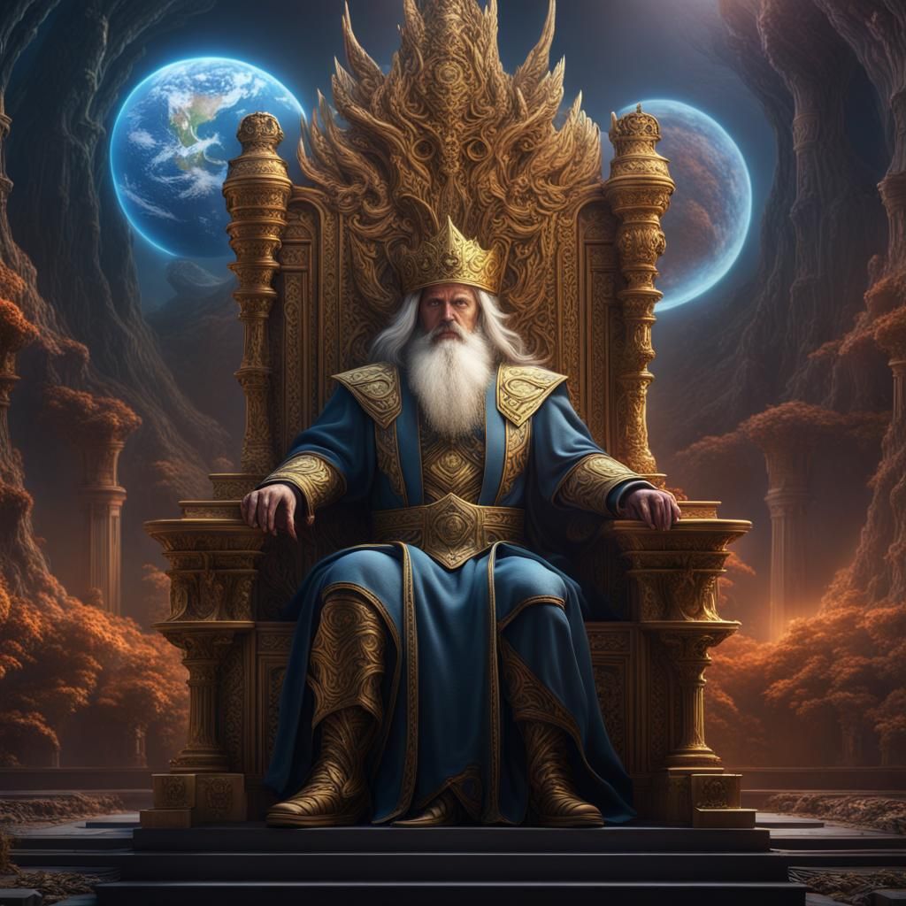 God on Throne: Detailed Matte Painting in Unreal Engine