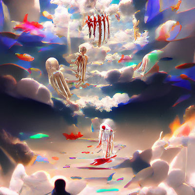 Abstract AI Rendering of Afterlife Concepts