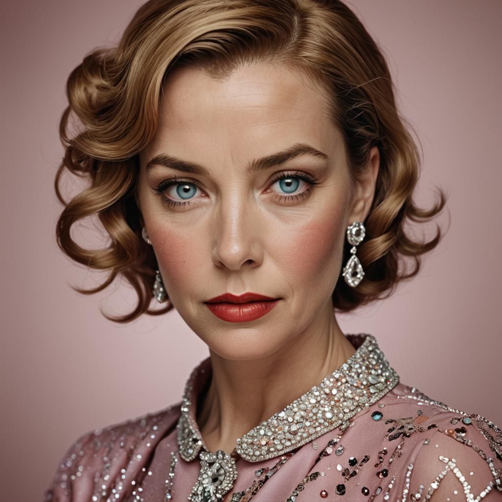 Glamorous 50s Movie Star Portrait