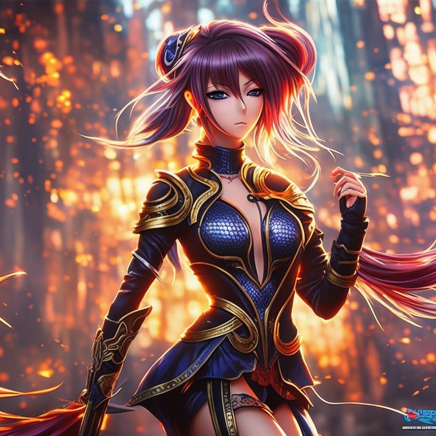 Detailed Anime Girl Digital Matte Painting