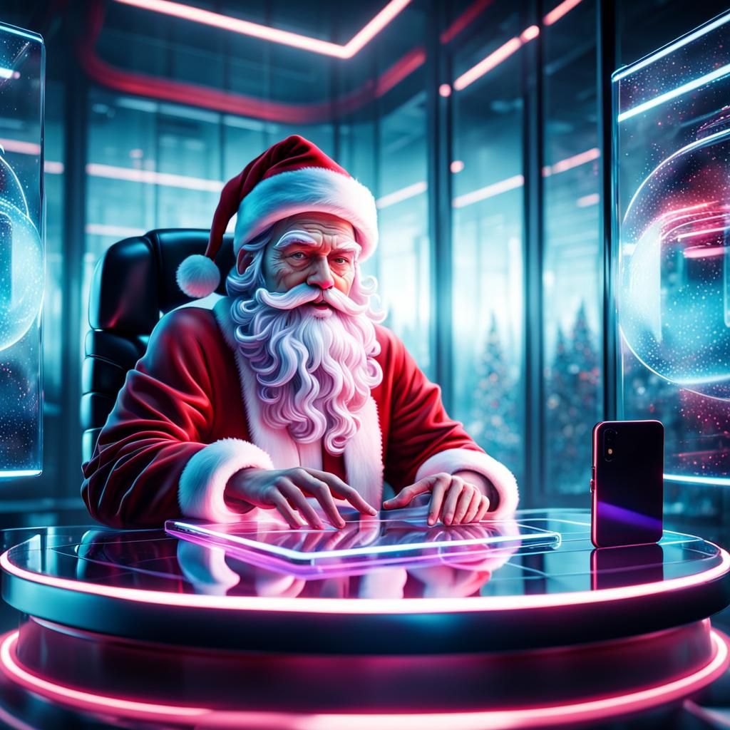 Santa checking the naughty list