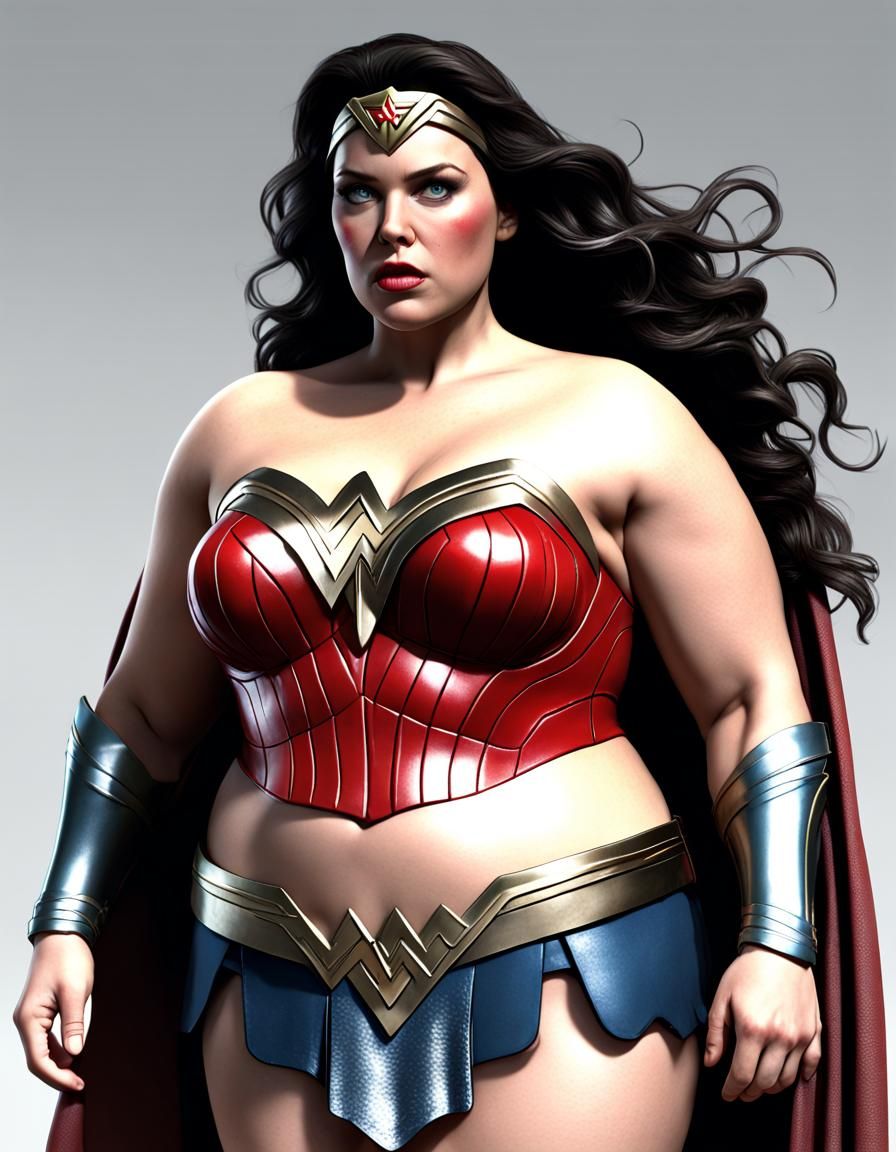 Obese Wonder Woman in CGI Style