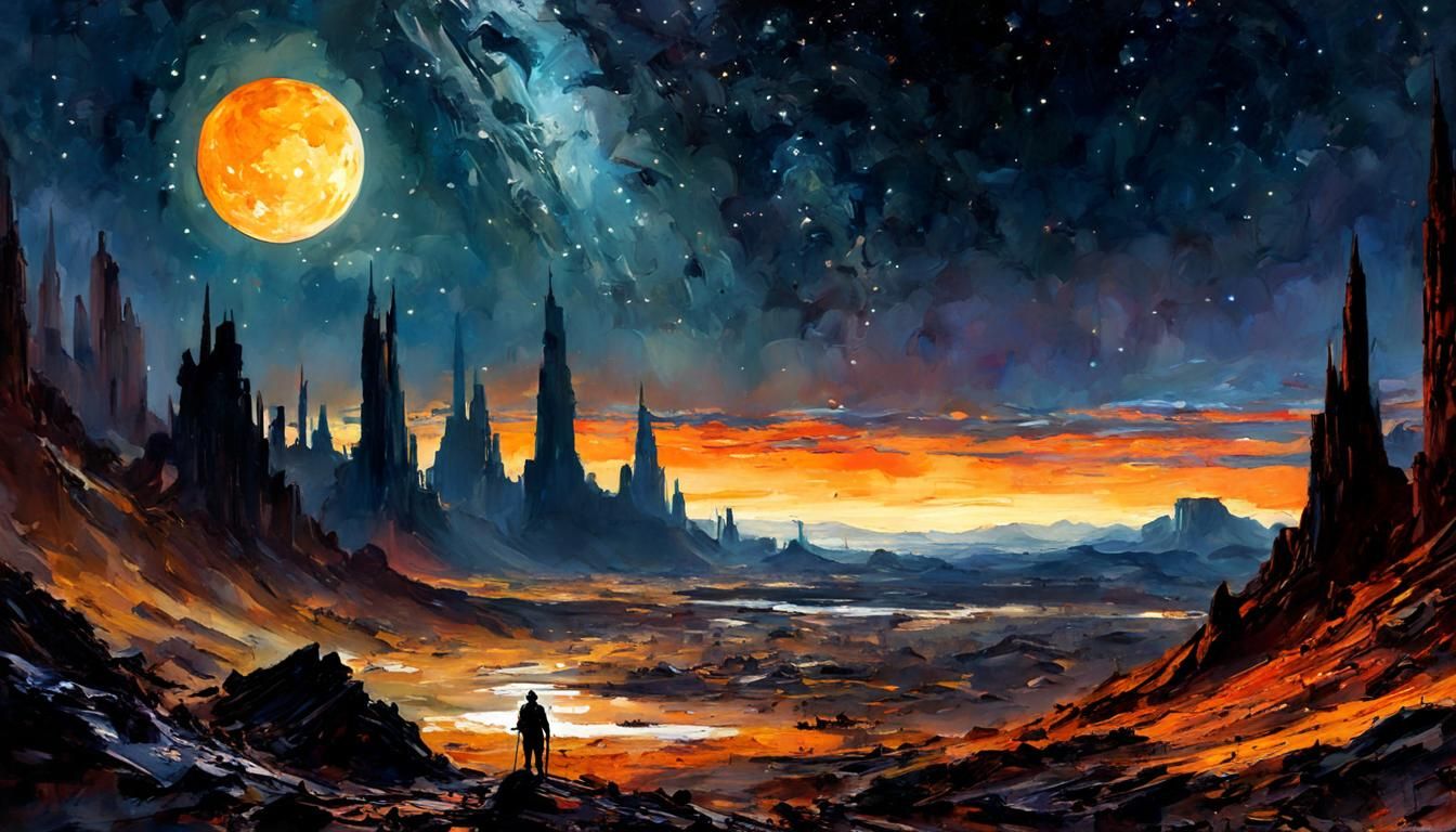 Ethereal Alien Hatching on Dystopian Planet