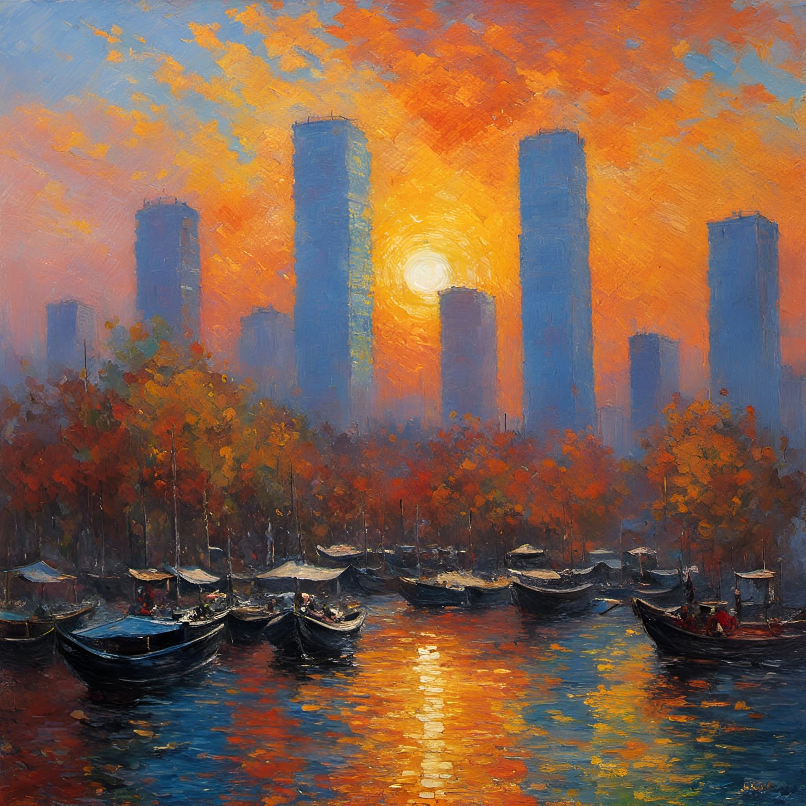 Beijing Skyline / inspired by Claude Monet's painting "Impre...