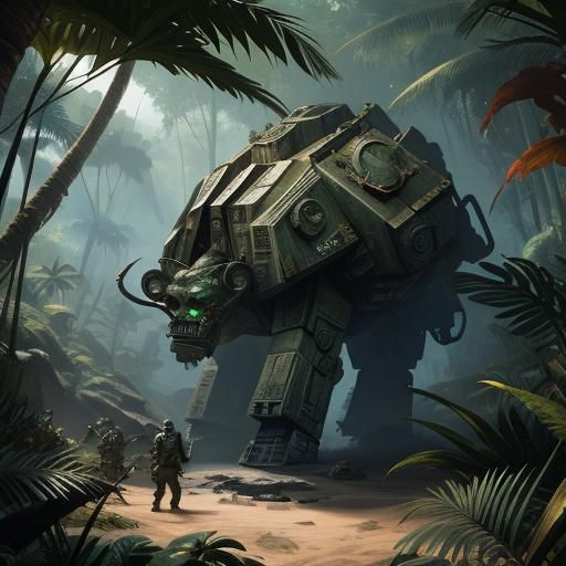 Star Wars Jungle Battle: Detailed Matte Painting