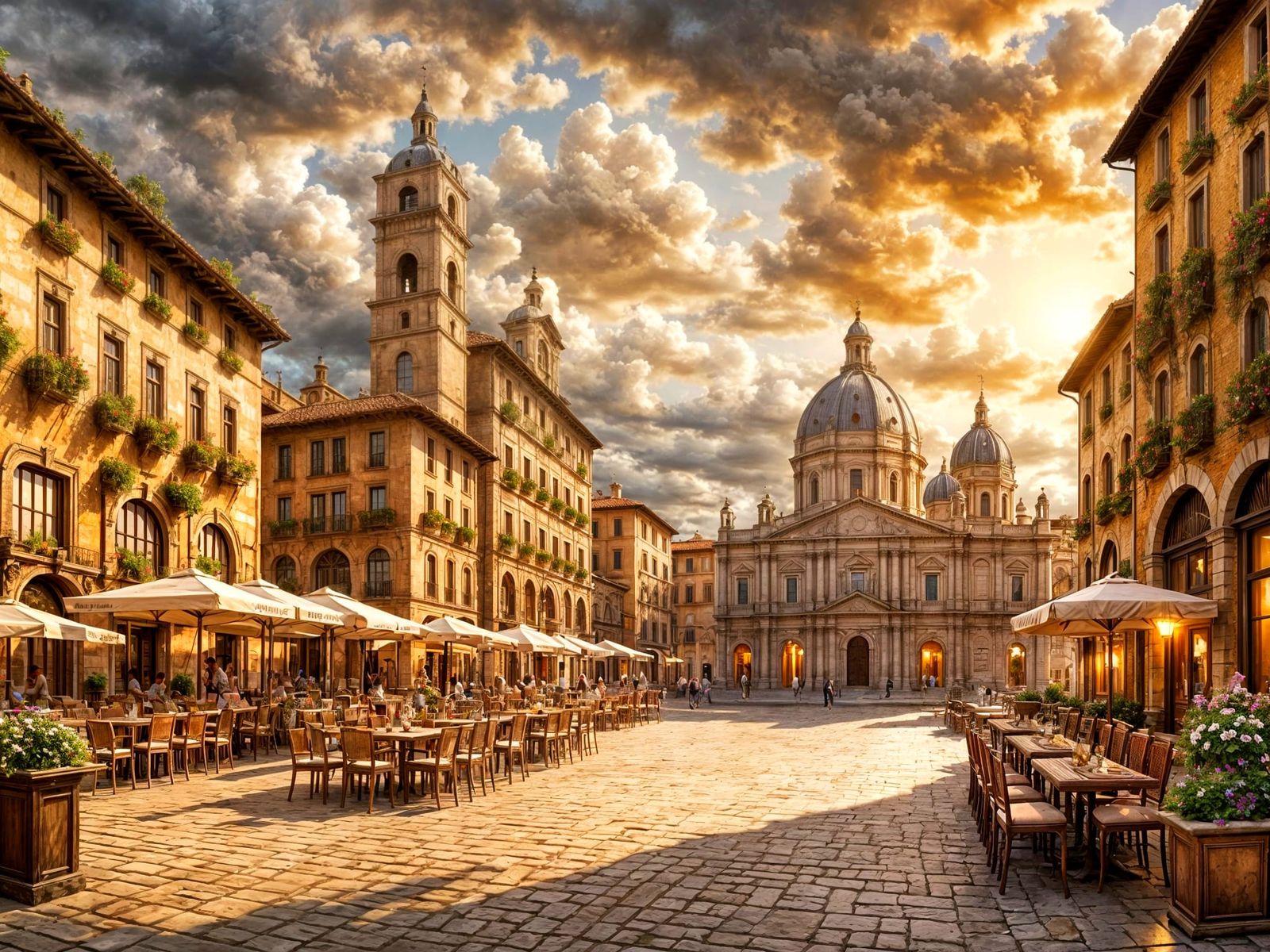 Italian Piazza in Luis Royo Style