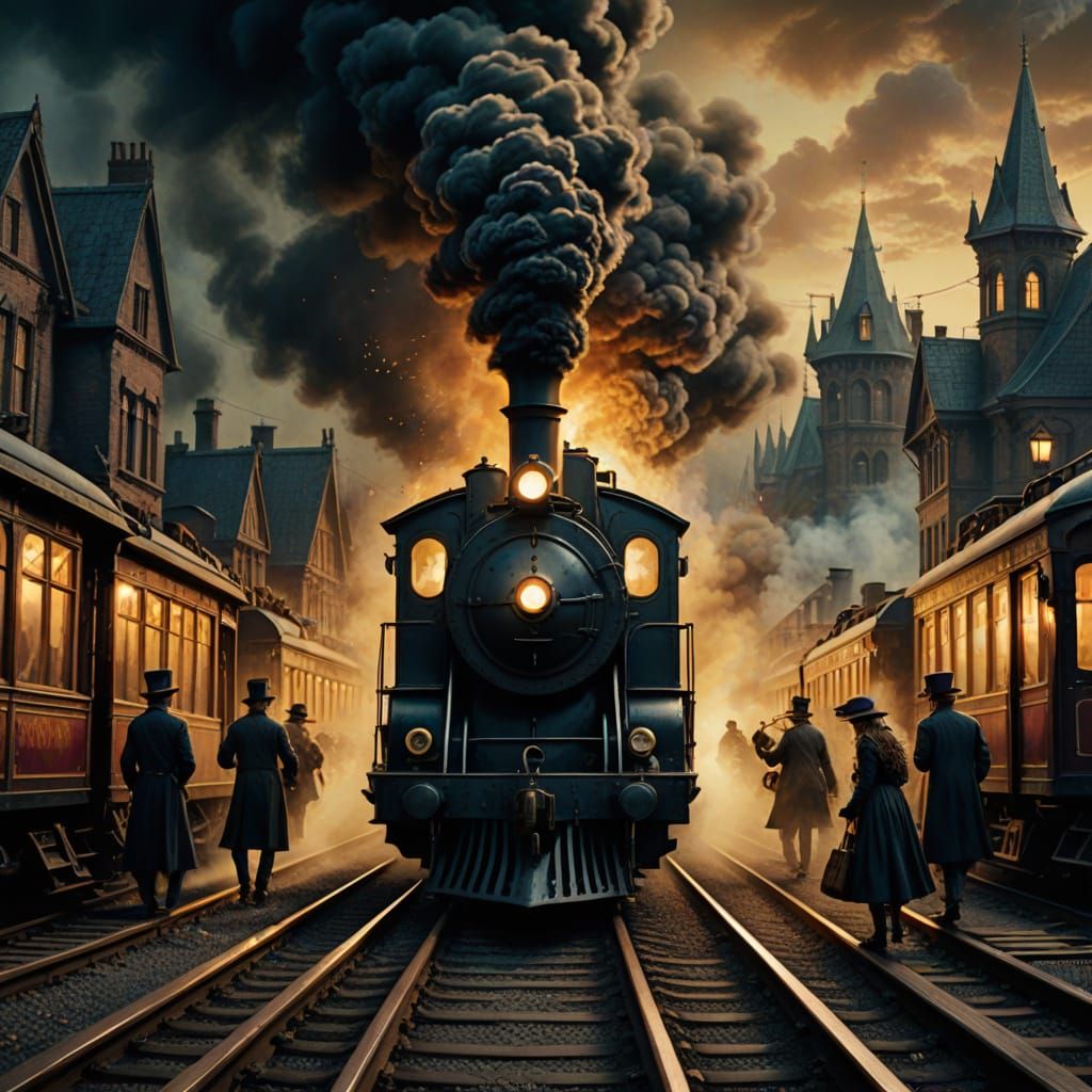 The Town Musicians of Bremen on a Train