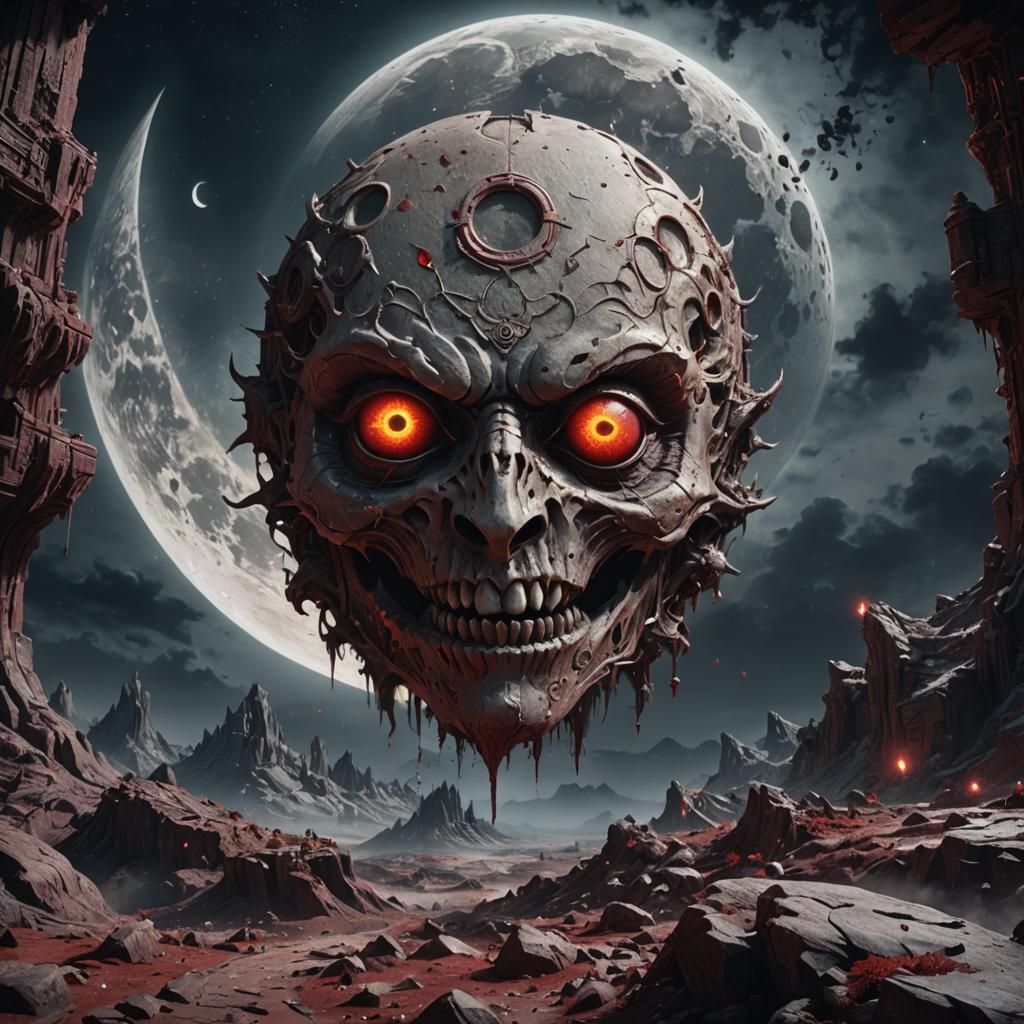 Fantastical Blood Moon Concept Art