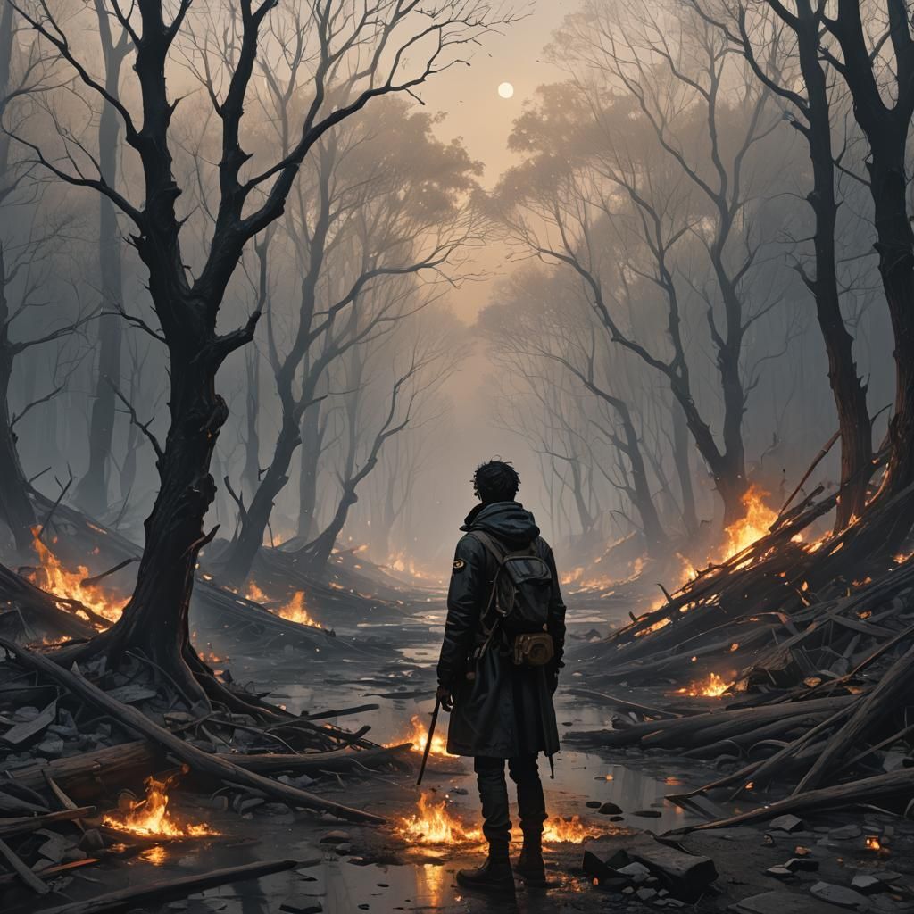 Dramatic Face in Shadow: Hyperrealistic Splash Art