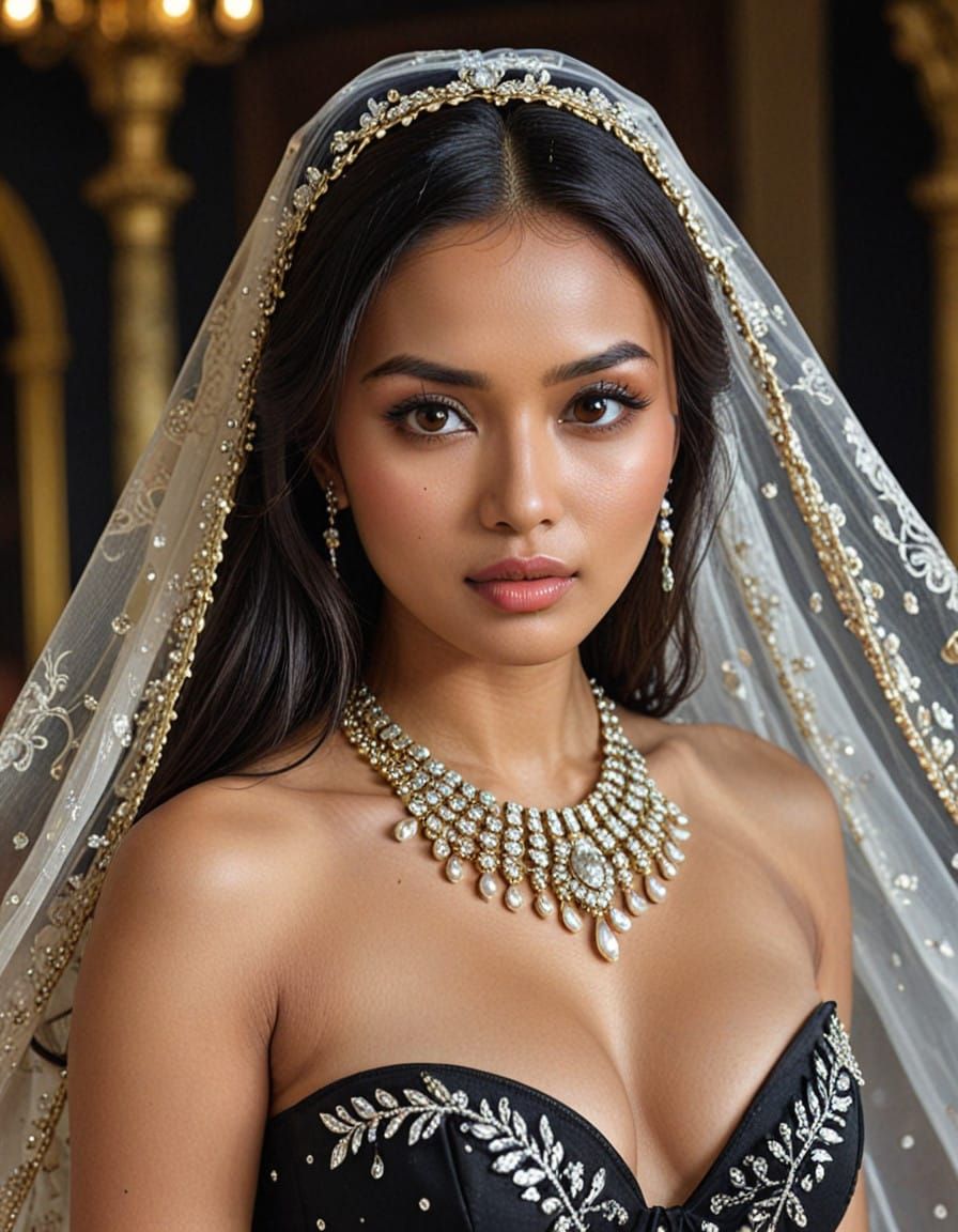 Seductive Indonesian Beauty in Ethereal Veil